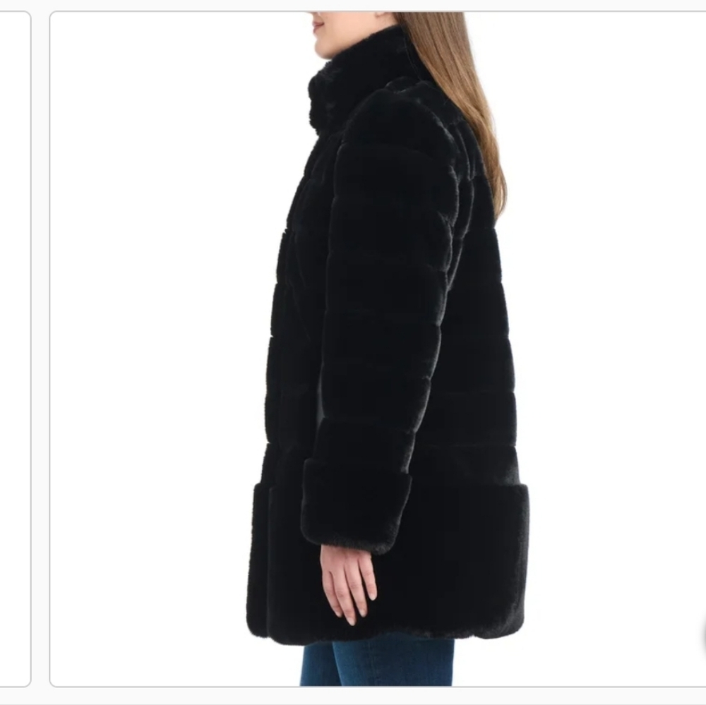 Jones New York Women's Faux Fur Jacket, New - Picture 2 of 6